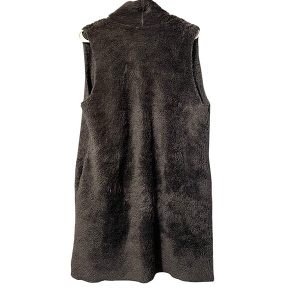 ODDY Anthropologie Soft‎ Gray Cardigan Sleeveless Pockets Long Tunic Medium City - Picture 2 of 10